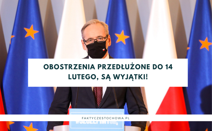 Obostrzenia przedłużone do 14 lutego, są wyjątki!