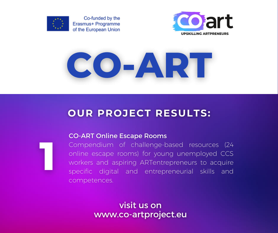 Europejskie organizacje pozarządowe tworzą escape roomy w ramach projektu CO-ART współfinansowanego z programu Erasmus+